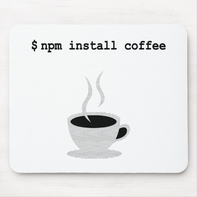 npm install coffee JavaScript Programmer Mouse Pad (Front)