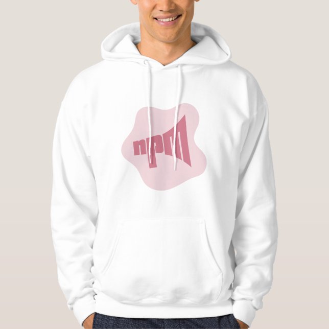 NPM Pink Blob Logo Hoodie (Front)