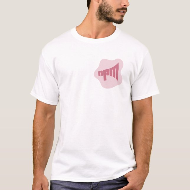 NPM Pink Blob Logo T-Shirt (Front)