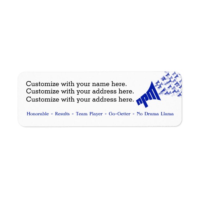 NPM Return Address Labels (Front)