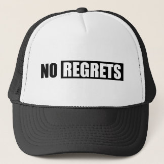 NRA NO REGRETS ATTITUDE BLACK WHITE SHOUTOUT ATTIT TRUCKER HAT