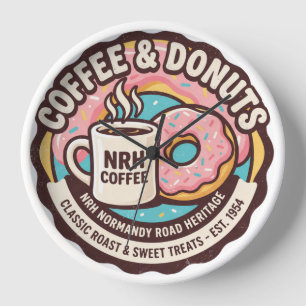 NRH Coffee & Donuts Vintage 1950s Diner Wall Clock