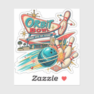 NRH Orbit Bowl Vintage Atomic Bowling Sticker