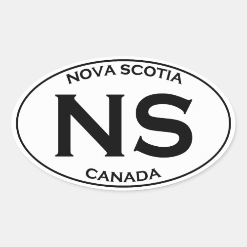 NS Nova Scotia Oval Logo Oval Sticker