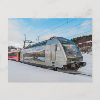 NSB El. 18 2242 electric locomotive at Dombaas Postcard