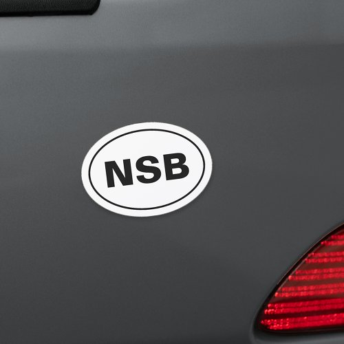 NSB New Smyrna Beach Florida Euro Oval Car Magnet