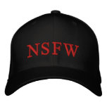 Nsfw Red Blk Hot Customize It Embroidered Baseball Cap at Zazzle