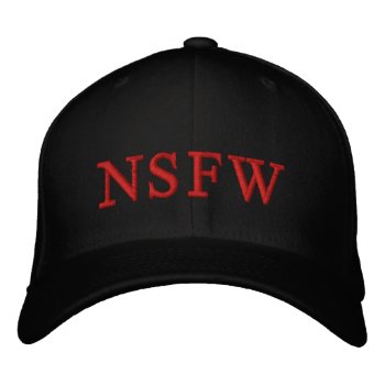 Nsfw Red Blk Hot Customize It Embroidered Baseball Cap by twitterfunny at Zazzle