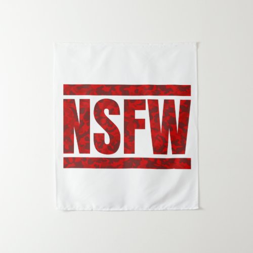 NSFW Red Camouflage Tapestry