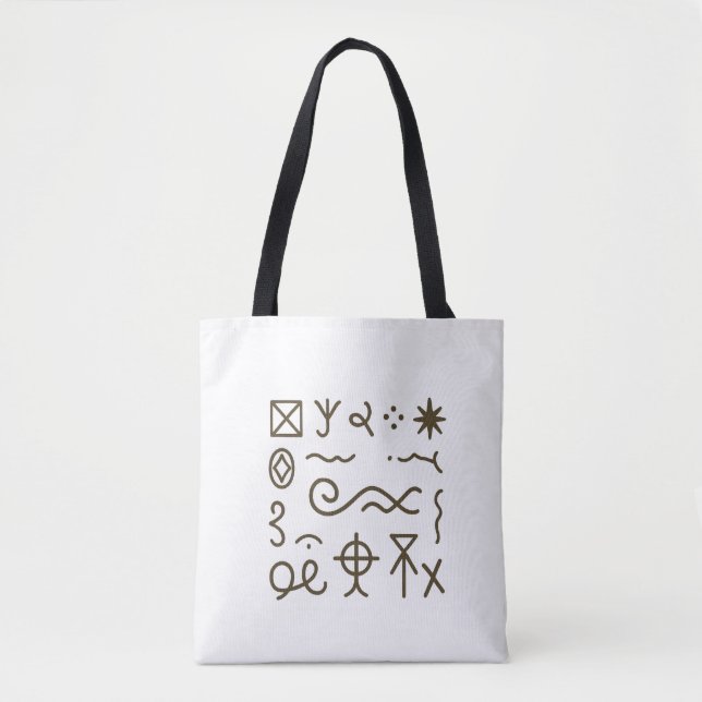 Nsibidi Ancient African  Tote Bag (Front)
