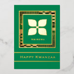 Nsirewa Happy Kwanzaa (Green) Foil Holiday Card