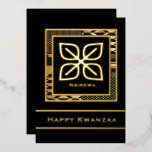 Nsirewa Happy Kwanzaa (Outline) Foil Holiday Card