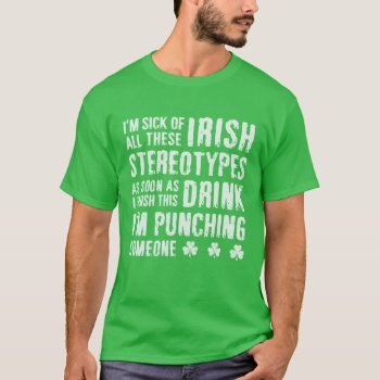 Nspf Funny Irish Stereotypes T-shirt by NSKINY at Zazzle