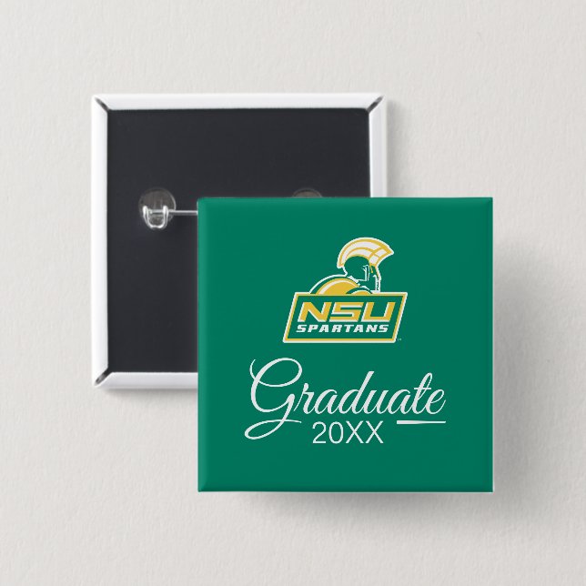 NSU Spartans Graduate Button (Front & Back)
