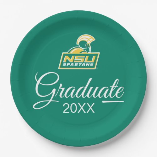 NSU Spartans Graduate Paper Plates