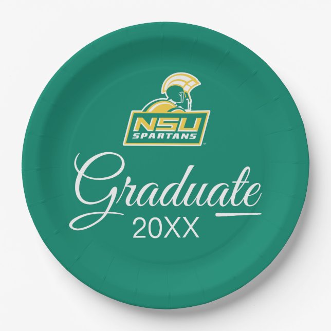 NSU Spartans Graduate Paper Plates (Front)