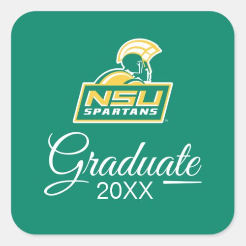 NSU Spartans Graduate Square Sticker