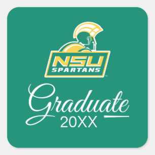 NSU Spartans Graduate Square Sticker