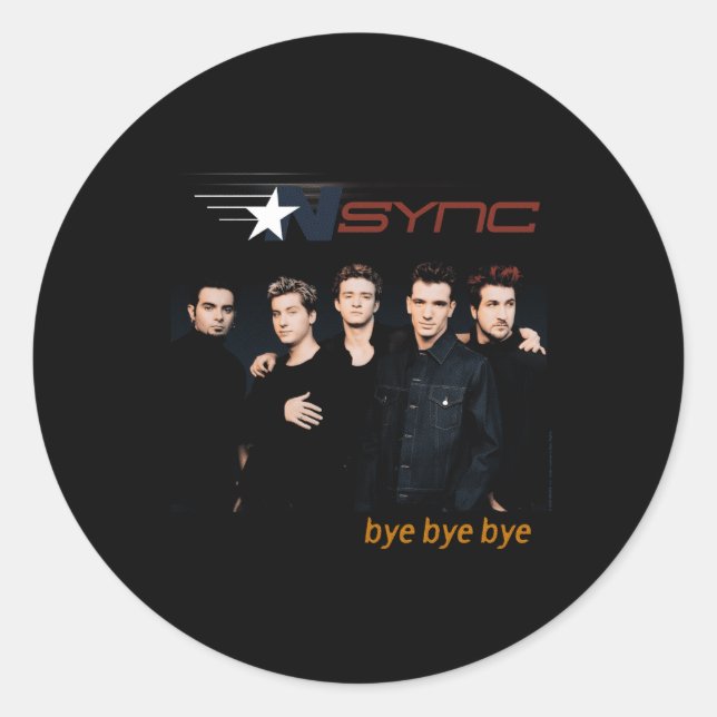 Nsync Official Bye Classic Round Sticker (Front)