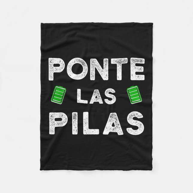 Nte Las Las Funny Spanish Saying Motivational  Fleece Blanket (Front)