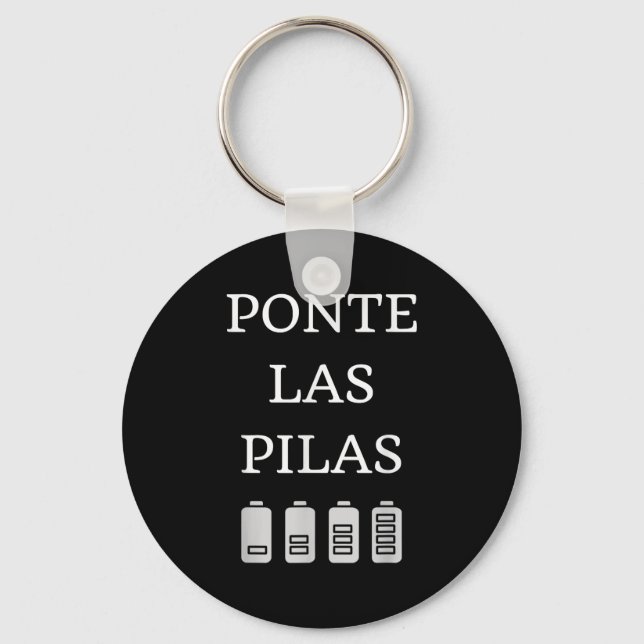Nte Las Las Spanish Saying Motivational  Keychain (Front)