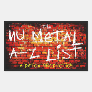 Nu Metal A-Z List Stickers
