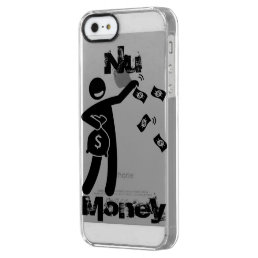 Nu money | funny stickman with money design clear iPhone SE/5/5s case