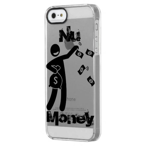 Nu money  funny stickman with money design clear iPhone SE55s case