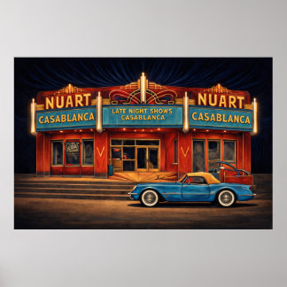 Nuart Theatre with a ’54 Corvette Poster