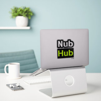 Nub Hub Logo Sticker With Black Trim