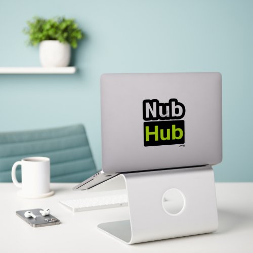 Nub Hub Logo Sticker With Black Trim