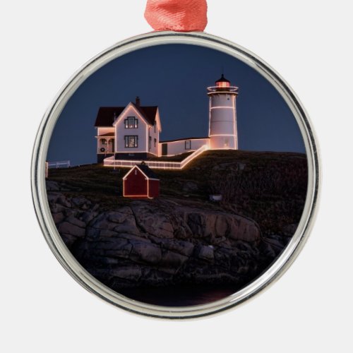 Nubble at Christmas Ornament