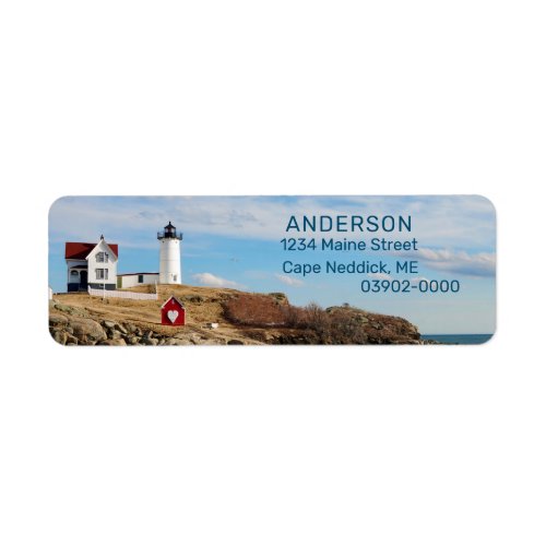 Nubble Heart Lighthouse Return Address Label