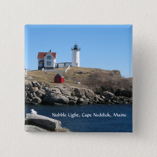 Nubble Light Cape Neddick Maine Button