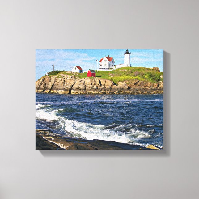 Nubble Light, Cape Neddick Maine Canvas Print (Front)