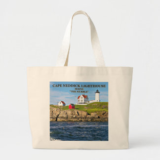 Nubble Light, Cape Neddick Maine Large Tote Bag