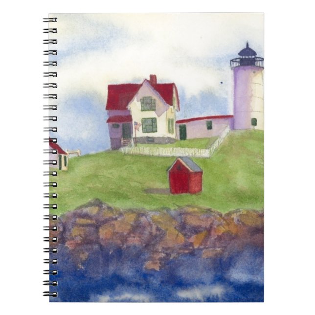 Nubble Light House York Maine Notebook (Front)