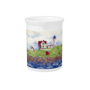 Nubble Light House York Maine Pitcher