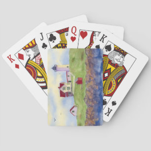 Nubble Light House York Maine Playing Card