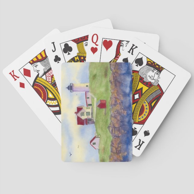 Nubble Light House York Maine Playing Card (Back)