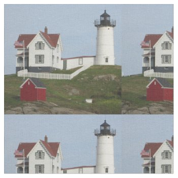 Nubble Light Maine Close Fabric by VacationPhotography at Zazzle