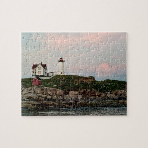 Nubble Light Sunset Puzzle