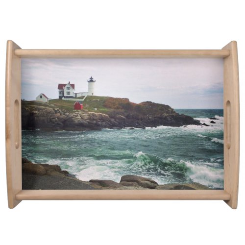 Nubble Light _ York Maine Serving Tray