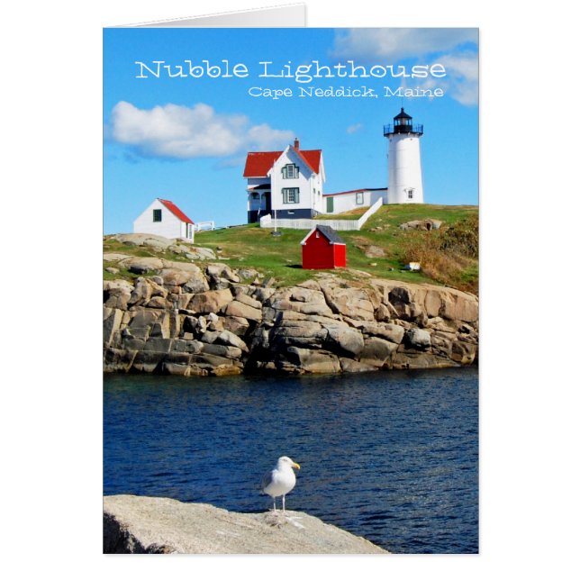Nubble Lighthouse, Cape Neddick, Maine Cards (Front)