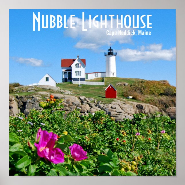 Nubble Lighthouse, Cape Neddick, Maine Poster (Front)