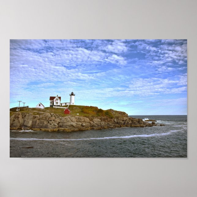 Nubble Lighthouse, Cape Neddick, Maine Poster (Front)