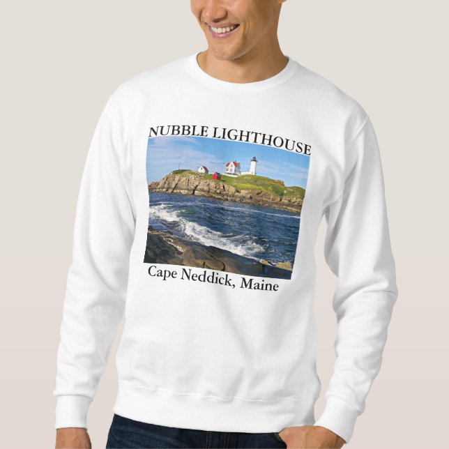Nubble Lighthouse, Cape Neddick Maine Sweatshirt (Front)
