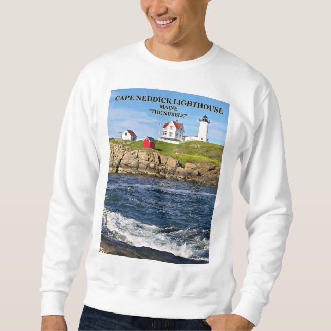 Nubble Lighthouse, Cape Neddick Maine Sweatshirt (Front)