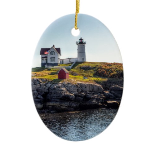 Nubble Lighthouse Ceramic Ornament
