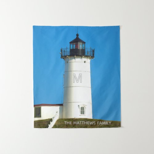 Nubble Lighthouse Maine Family Tapestry